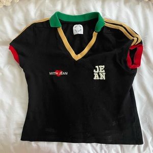 With Jean Jersey Top